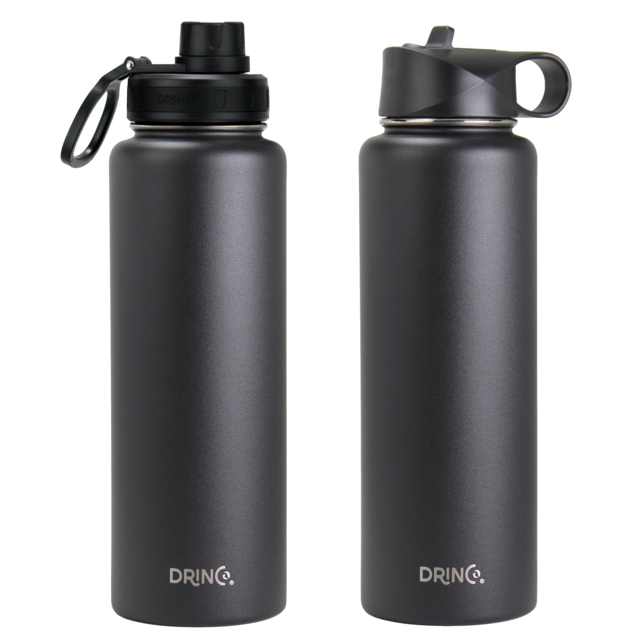 DRINCO® 40oz Stainless Steel Sport Water Bottle - Black Secondary image