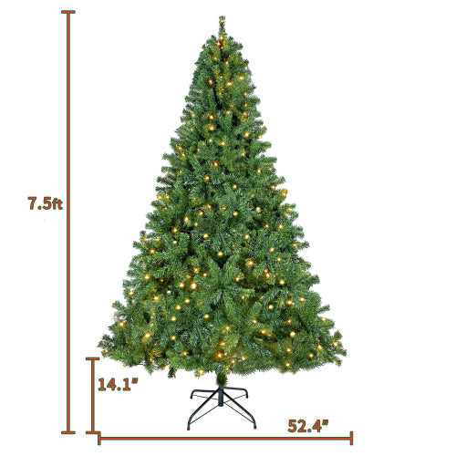 Artificial Fir Christmas Tree Holiday Decoration 350 LED Lights Secondary image