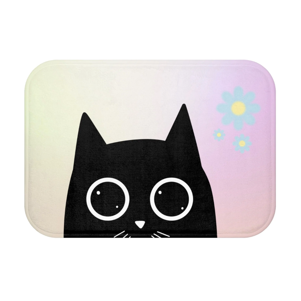 Adorable Cat Anime Bath Mat Main image