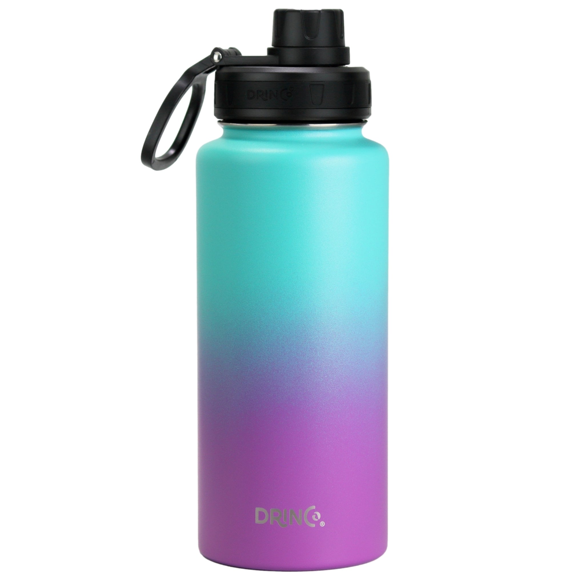 DRINCO® 32oz Stainless Steel Water Bottle - Ombre Fuchsia Teal Main image
