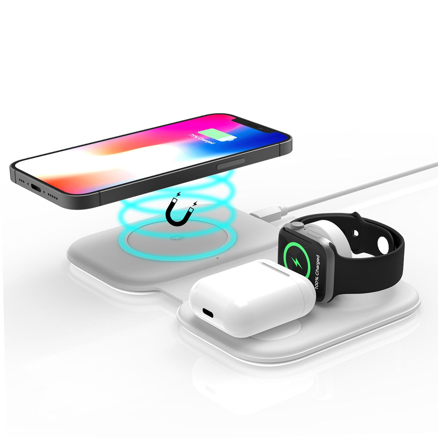 Magnetic Folding 3-in-1 Fast Wireless Charging Station