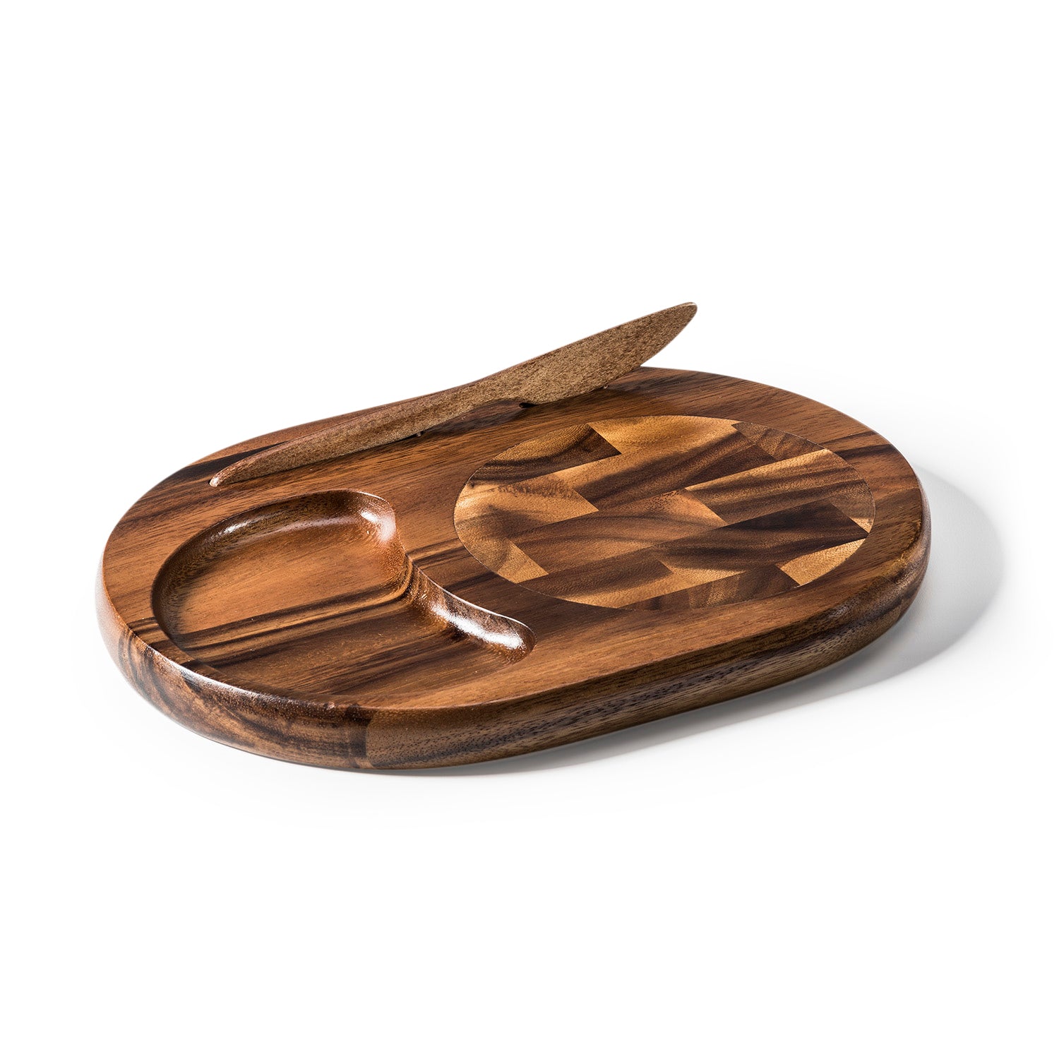 End Grain Cheese Board with Knife Main image