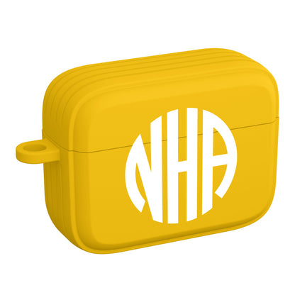 Custom Monogram Yellow Case Cover for Apple AirPods Gen 1, 2, 3 & Pro