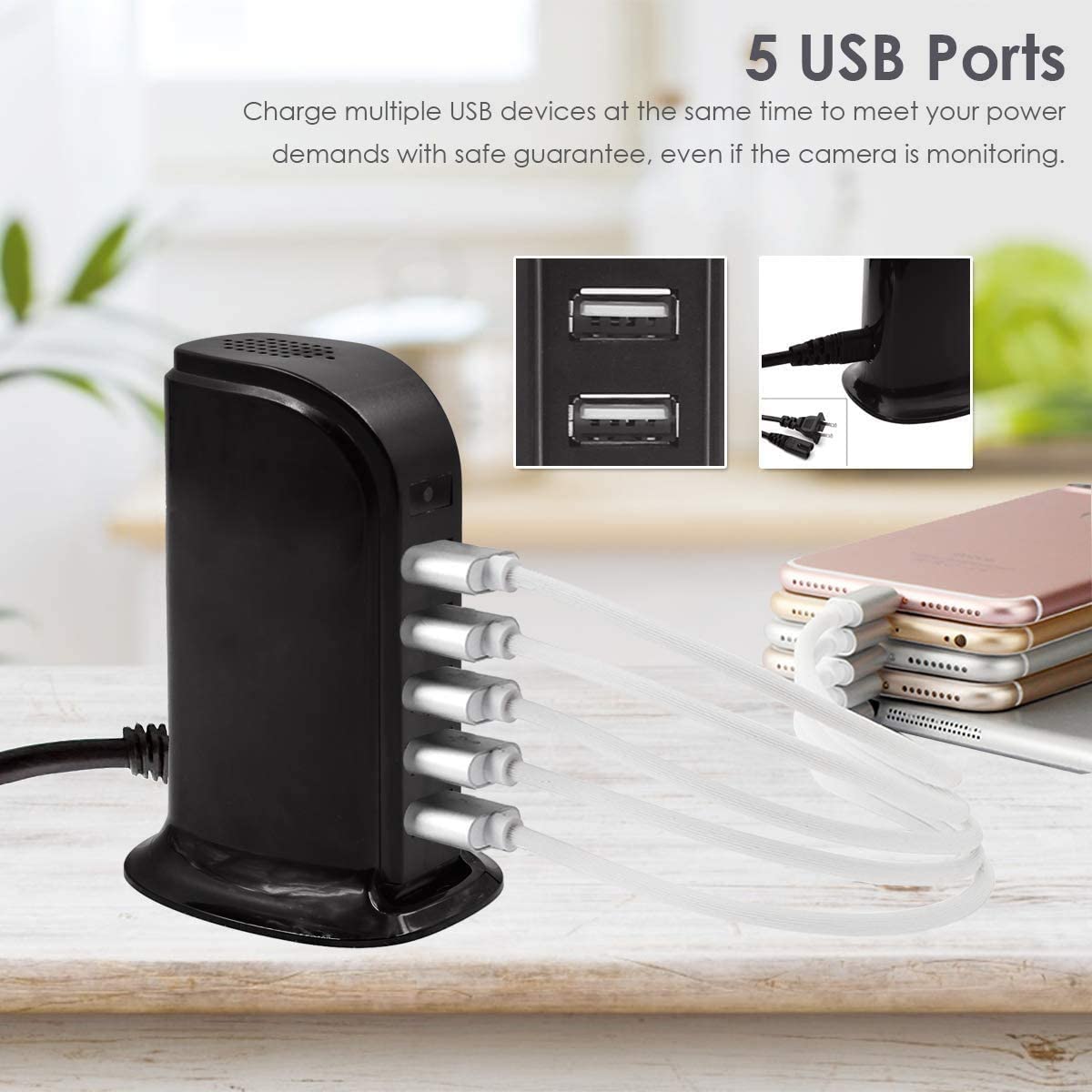 USB Adapter Smart Charger WIFI Camera Nanny Camera