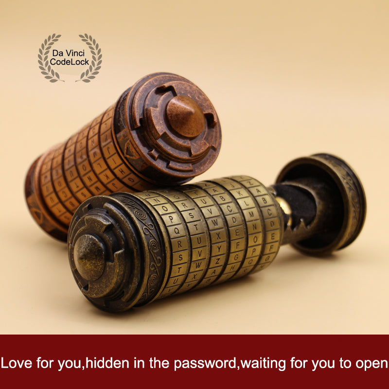Handmade Metal Cryptex locks Leonardo da Vinci code toys