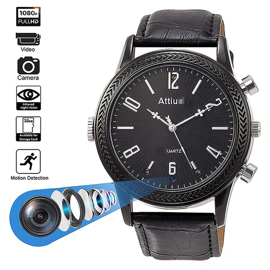 Full HD 1080P Video Recorder Mini Camera Watch with IR Night Vision