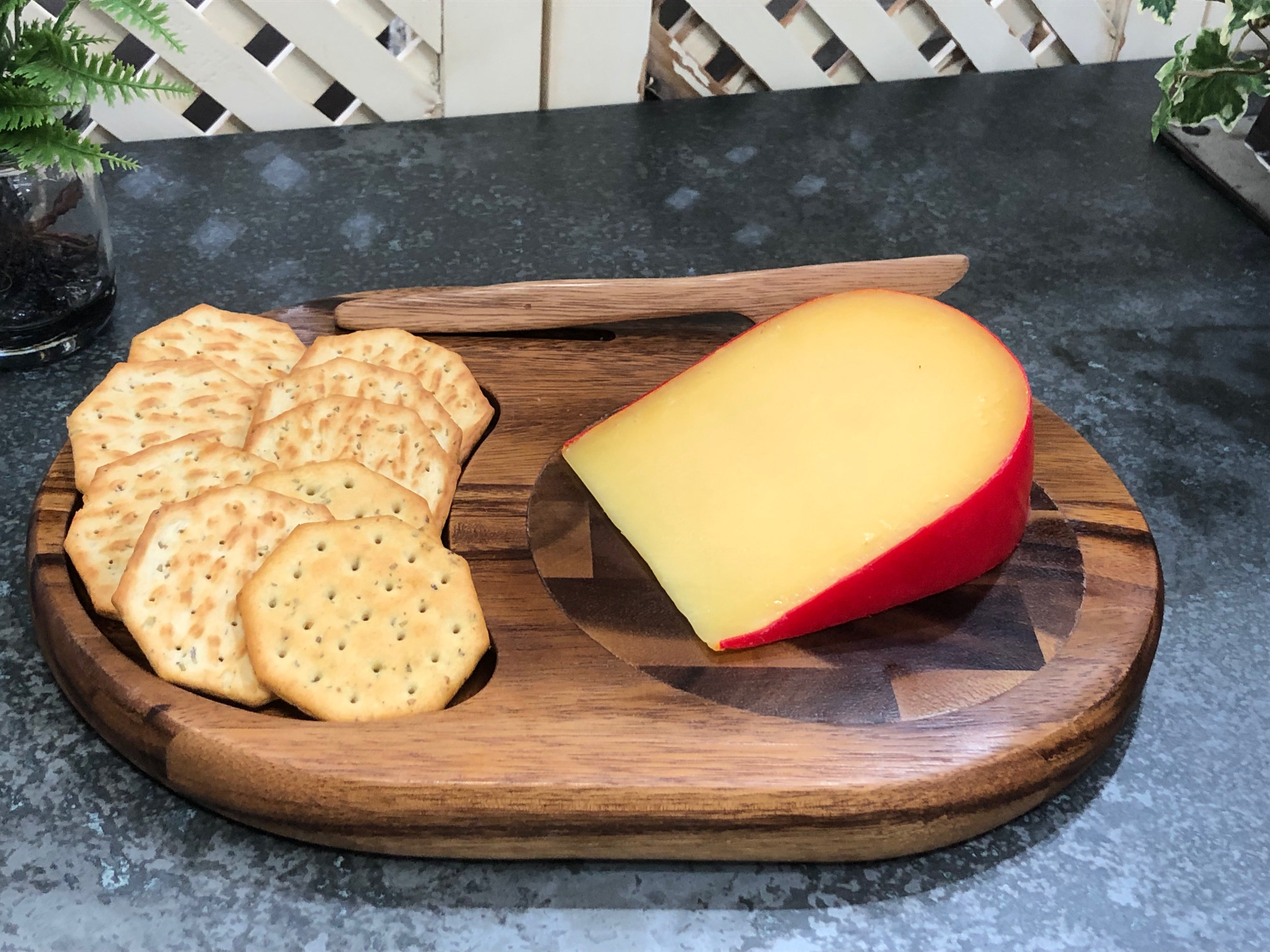 End Grain Cheese Board with Knife Secondary image