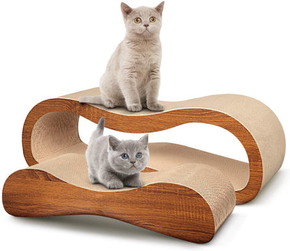 FluffyDream 2 in 1 Cat Scratcher Cardboard Lounge Bed