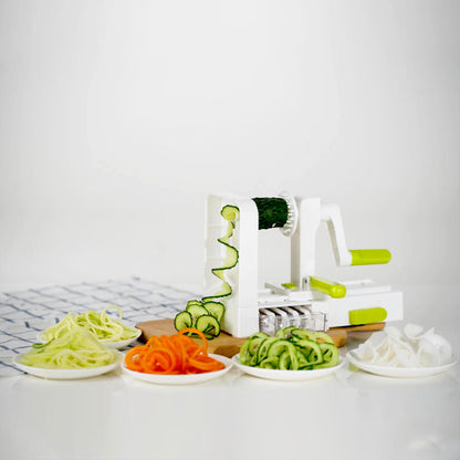 Foldable 5-Blade Spiralizer Set for Easy and Space