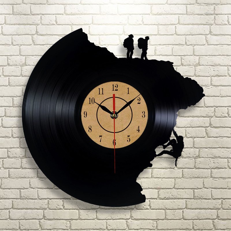 Creative Vinyl Record Climbing Home Wall Clock Main image