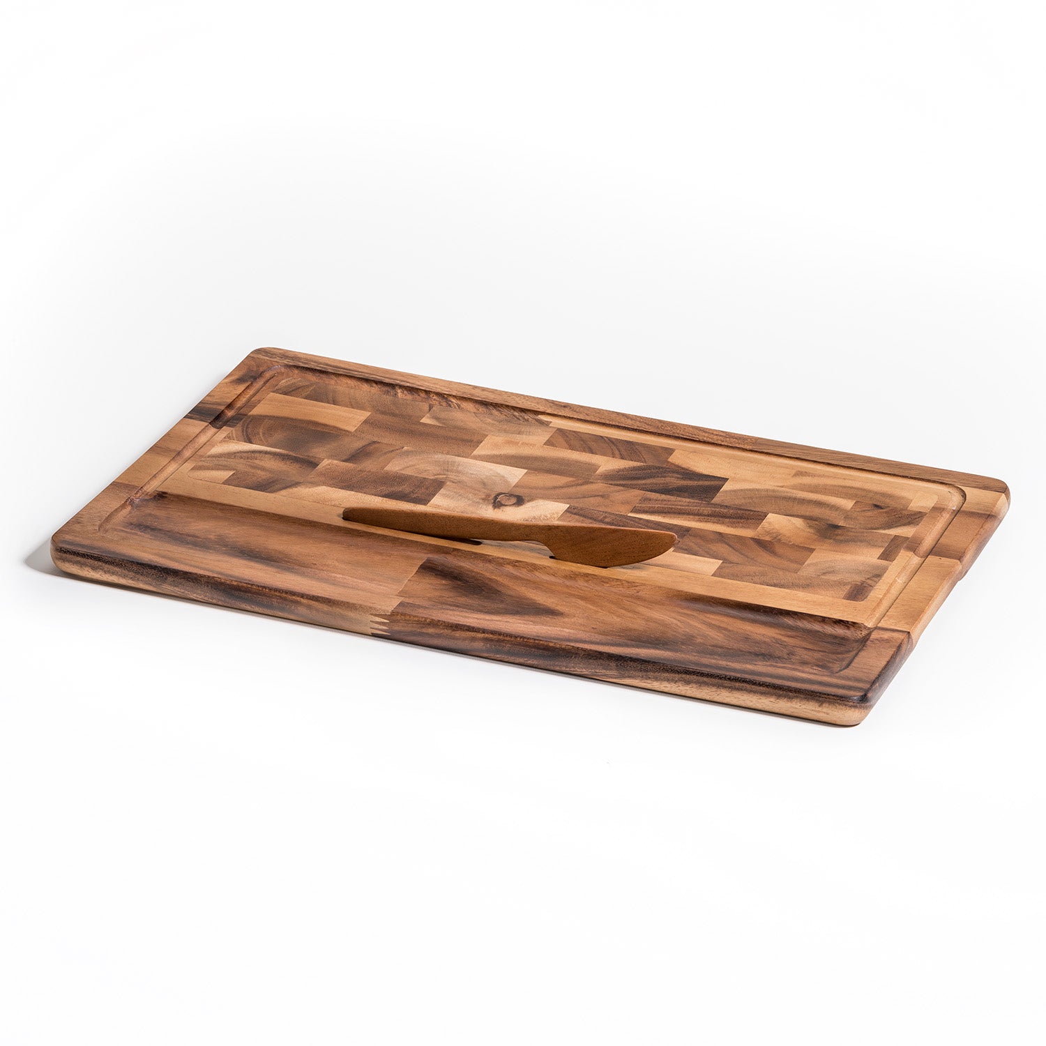 End Grain Large Cheeseboard with Knife Main image