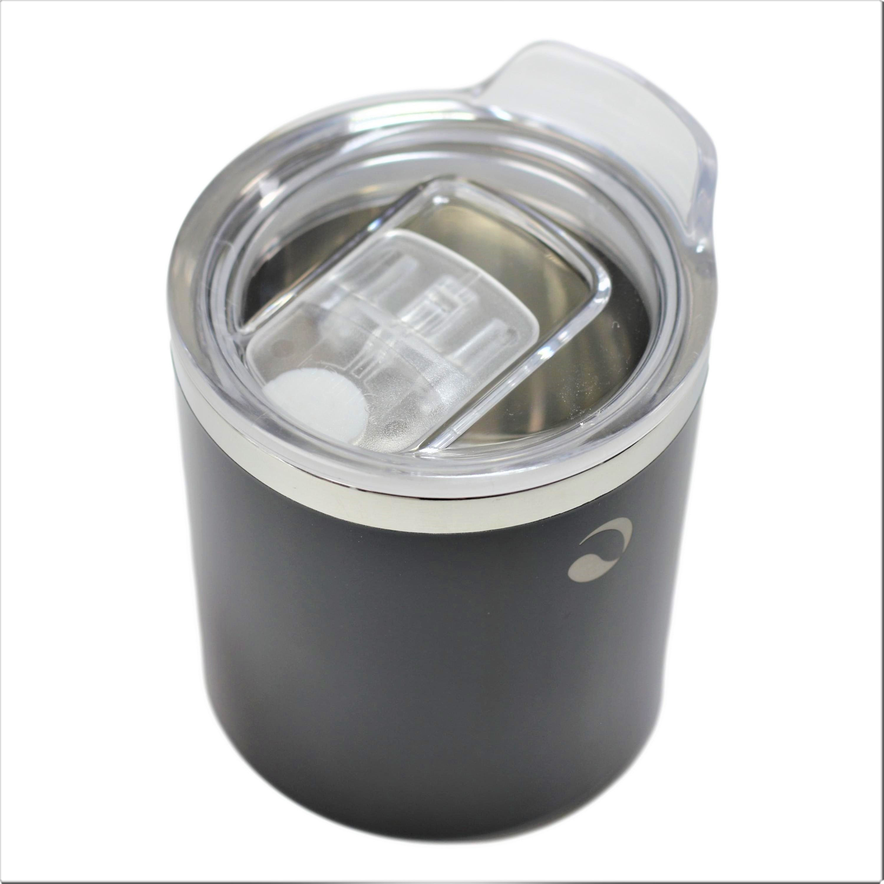 DRINCO- 10oz Vacuum Insulated Tumbler Whiskey Glass GULT (Jet Black) Secondary image