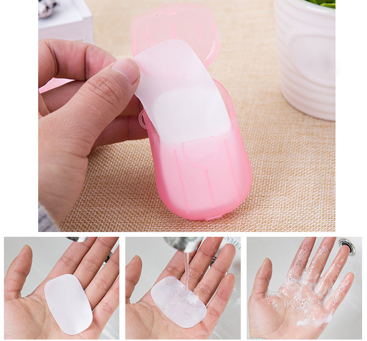 20pcs Random Disinfecting Soap Paper Mini Soap