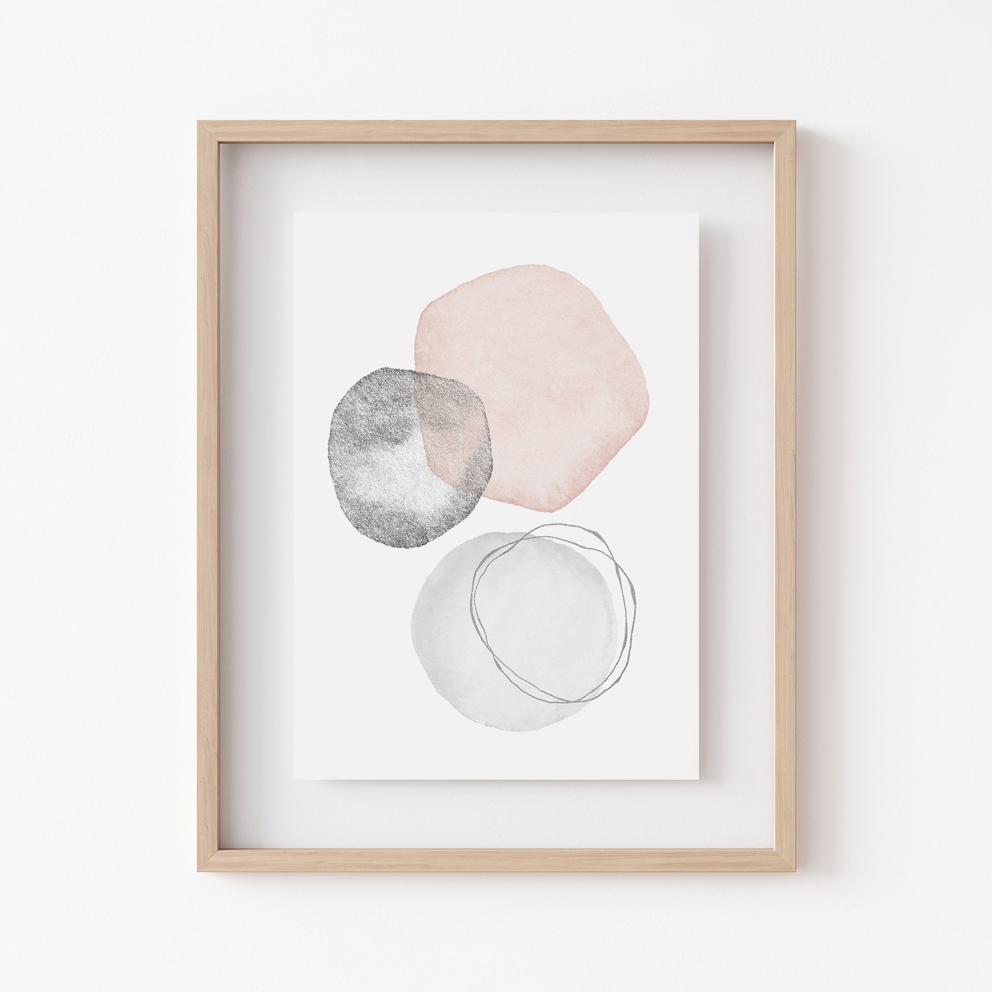 Abstract Geometric Watercolor Art Print Secondary image