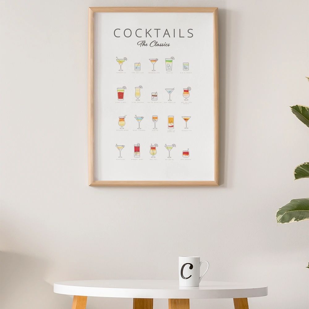 Cocktails Art Poster Decor