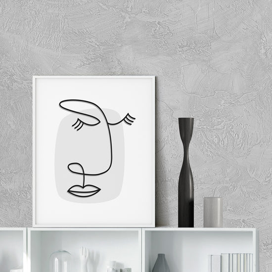 Face Line Art Minimalist Print