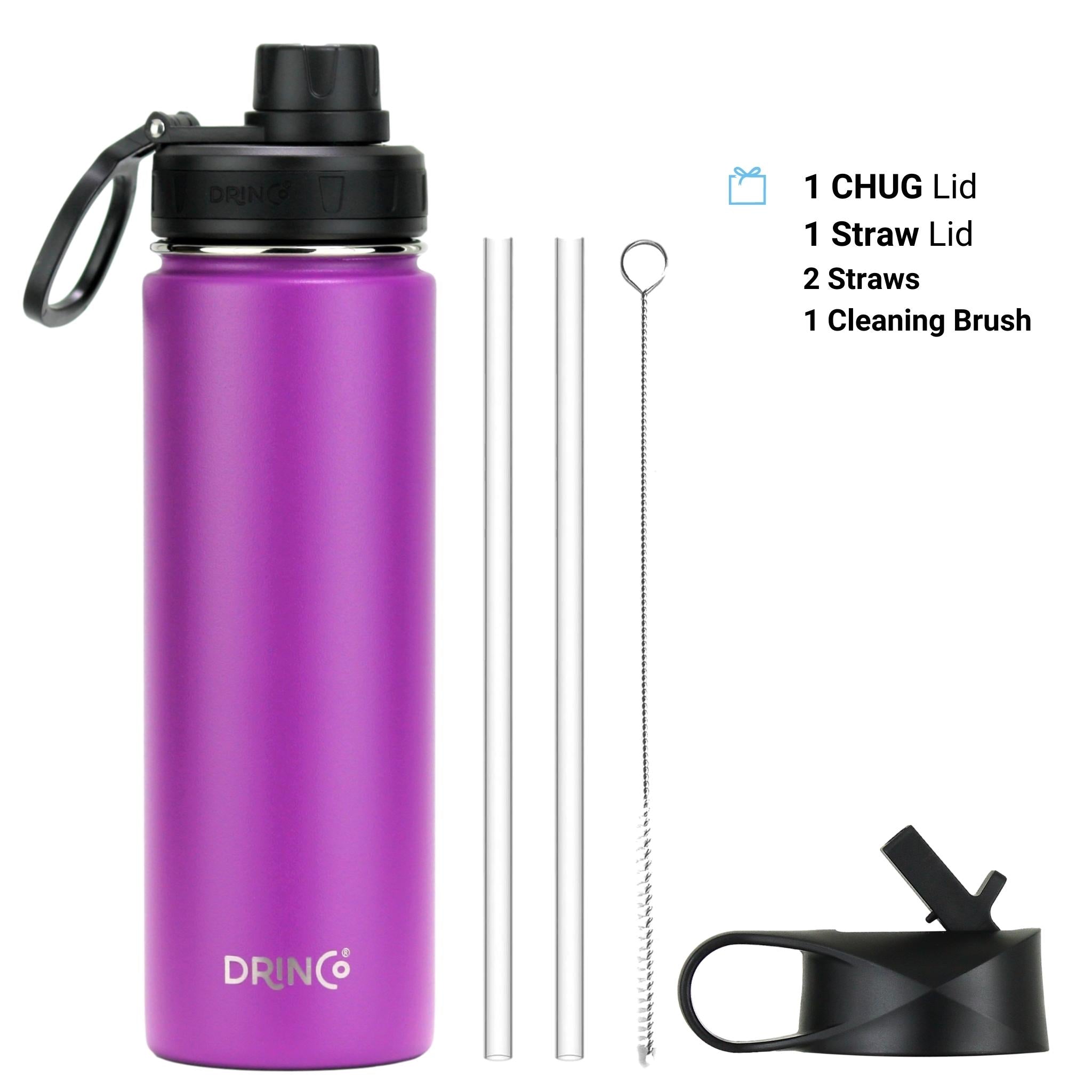 DRINCO® 22oz Stainless Steel Sport Water Bottle - Deep Purple Secondary image