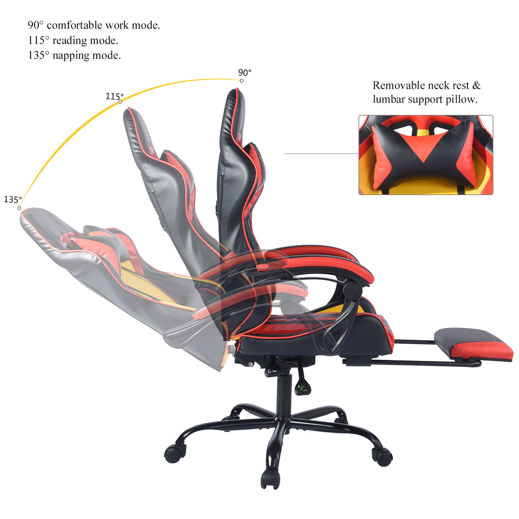 Gaming Office High Back Computer Leather Desk