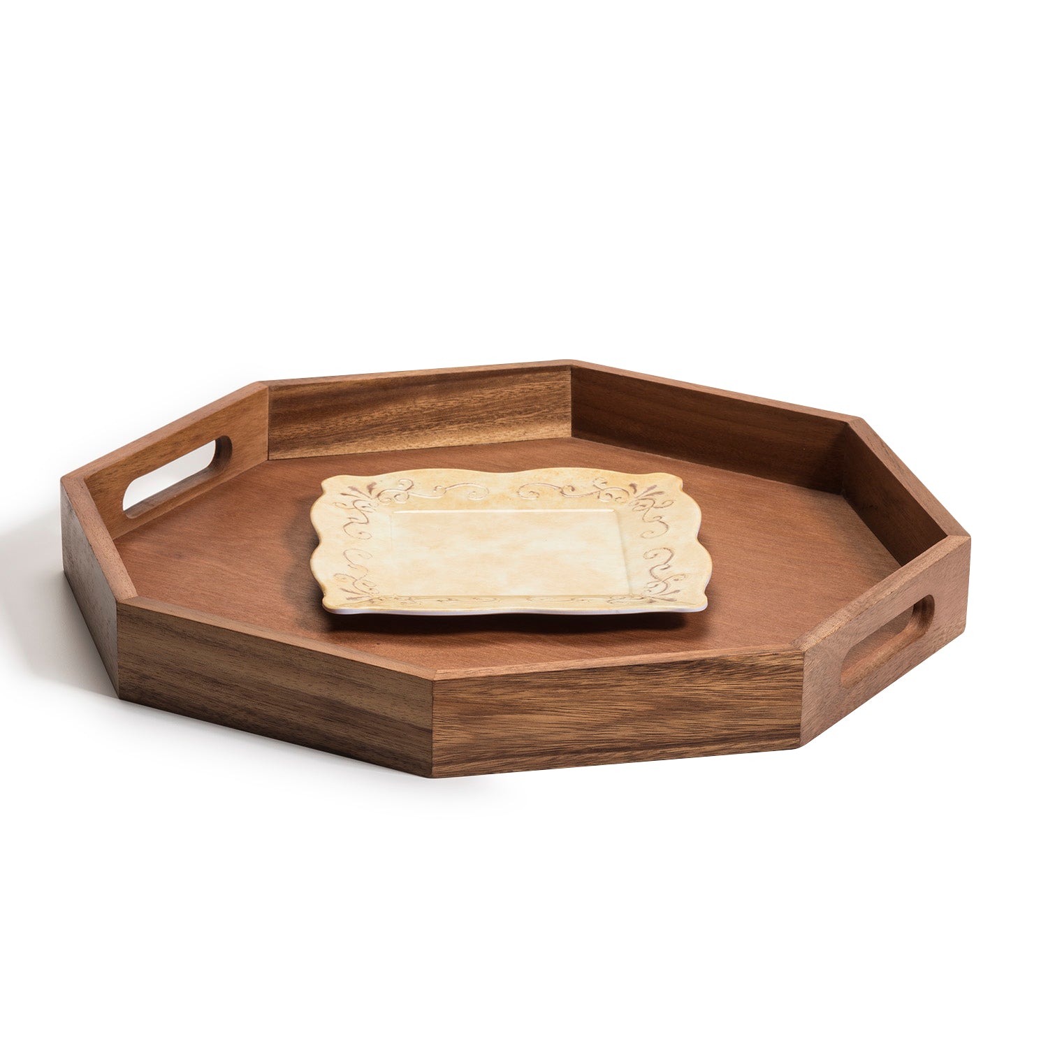 Octagon Wood Charcuterie/Serving Tray 17" Secondary image