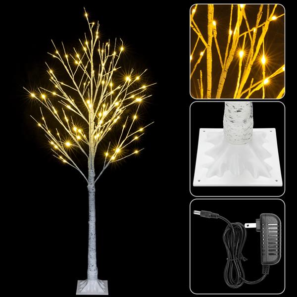 6FT Snowflake Christmas Tree with 96 LED Lamp