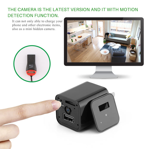 Hidden Camera HD 1080P USB Charger Home Security