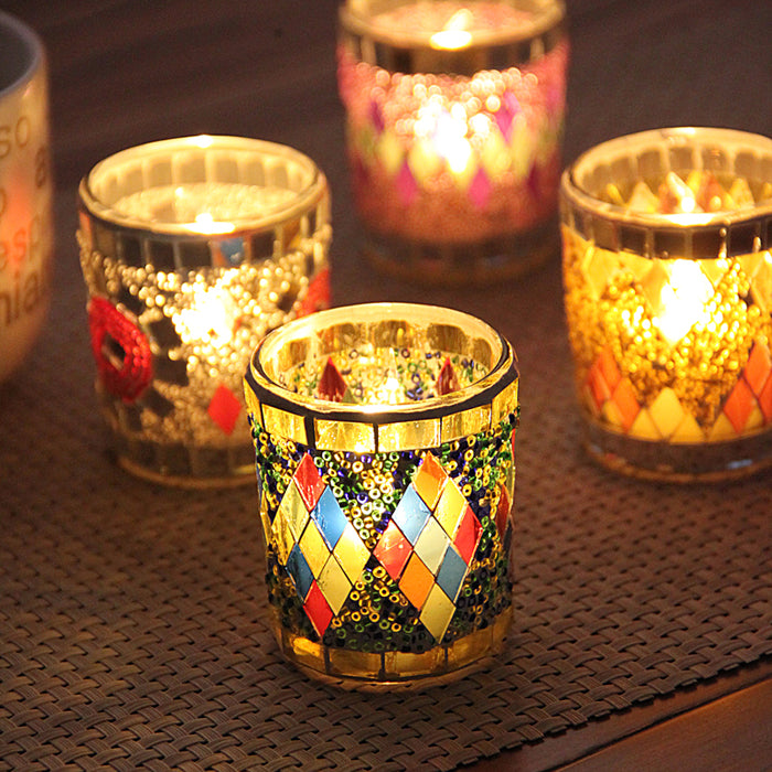 Handmade Glass Candle Holders Main image