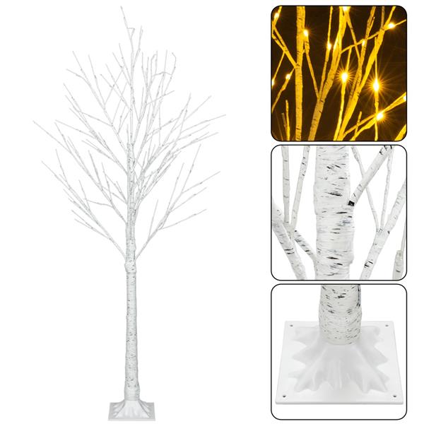 4FT Snowflake Christmas Tree with 48 LED Lamp Main image