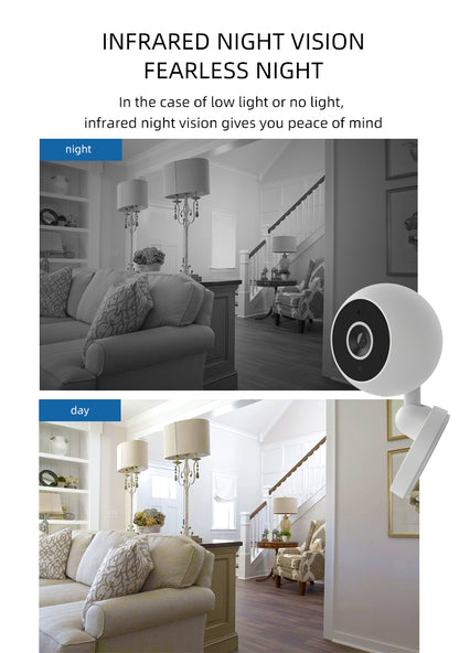 HD 1080P Smart Wifi Camera Network Home Security Camera 360° Rotate