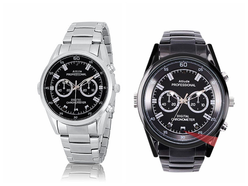 Video Recorder Camera Watch HD 1080P with Night Vision Men's Watch