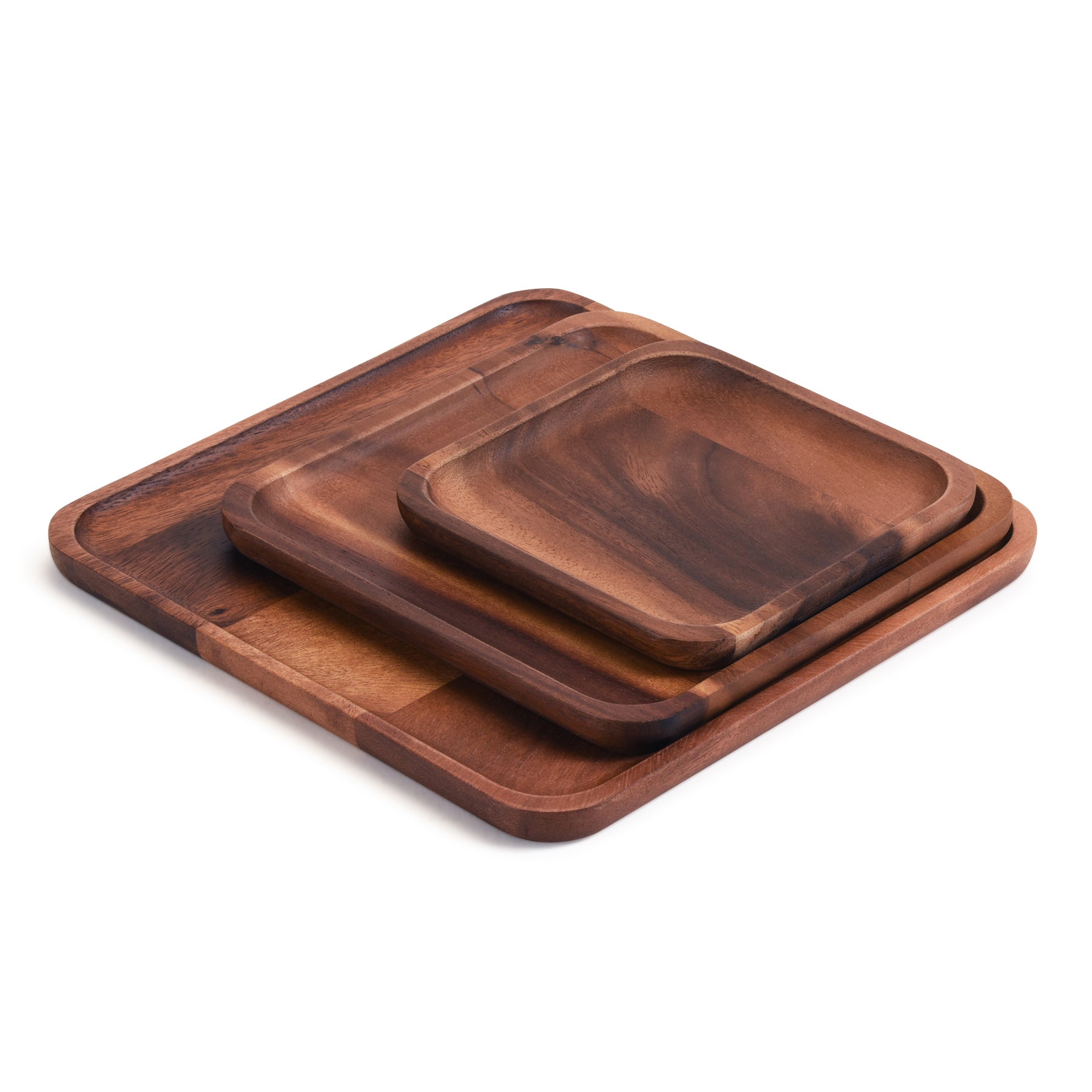 Set of 3 Square Plates - 1 each size Main image
