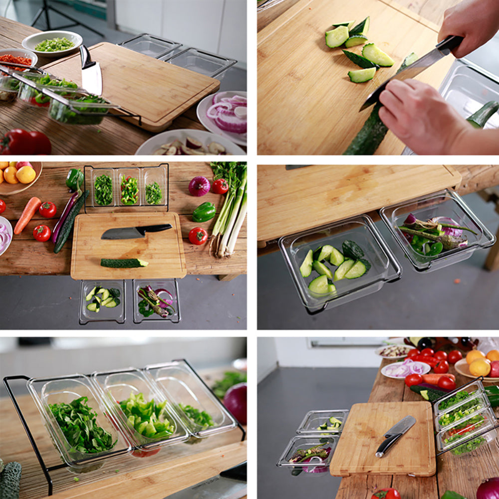 Extensible Bamboo Cutting Board Set Eco-friendly Secondary image
