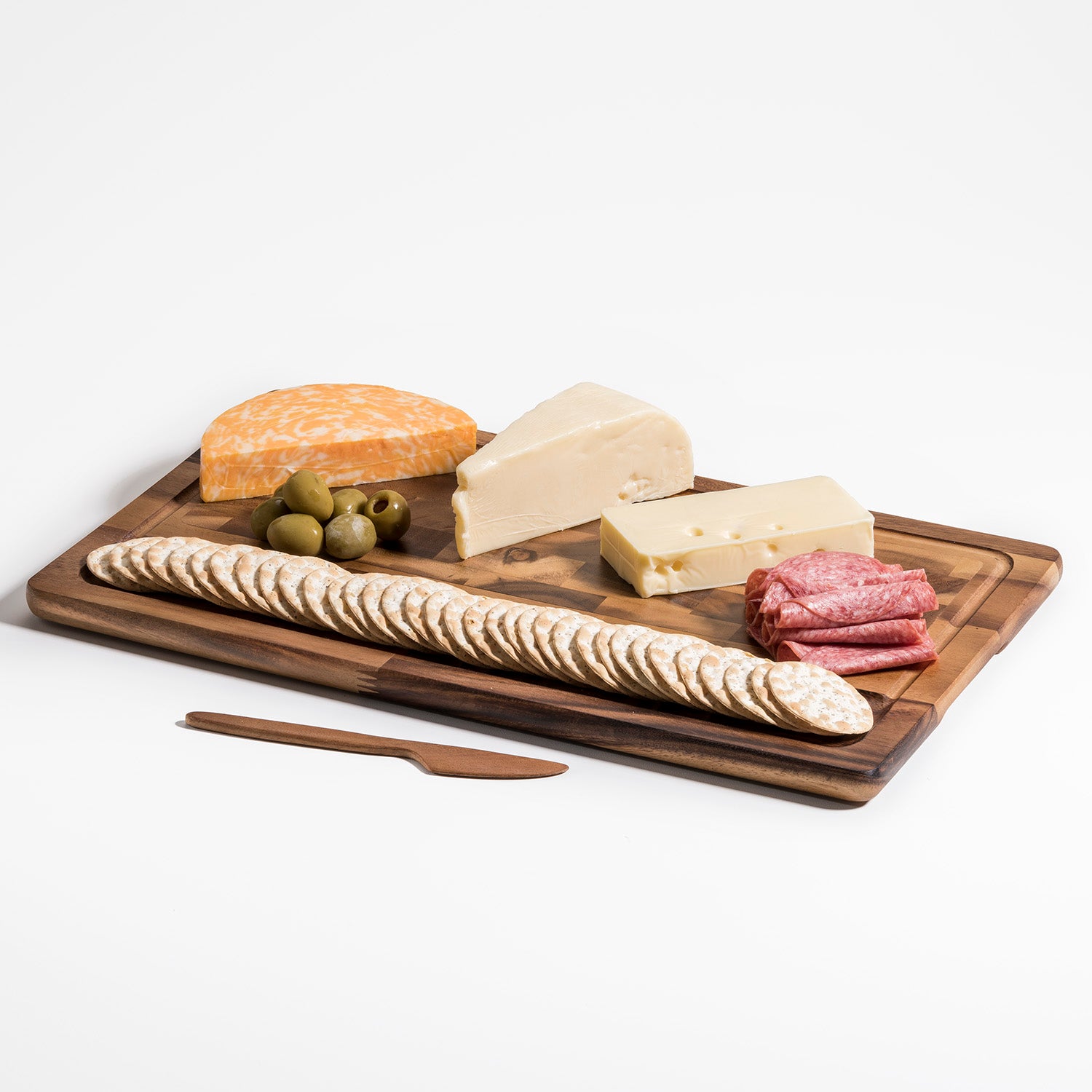 End Grain Large Cheeseboard with Knife Secondary image