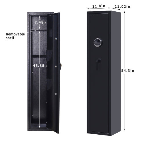 Metal Gun Security Cabinet Fingerprint/Keypad Long Gun Safe Cabinet