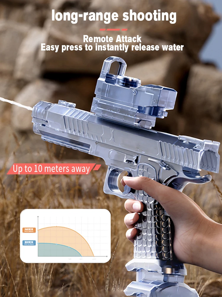 Electric Shooting Flashing Lights Battle Automatic Water Gun Toys
