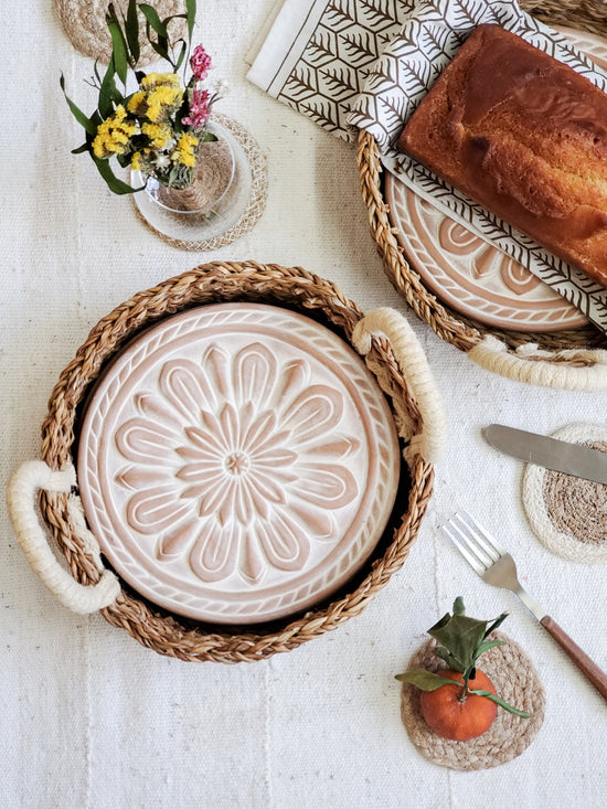 Bread Warmer & Basket - Vintage Flower