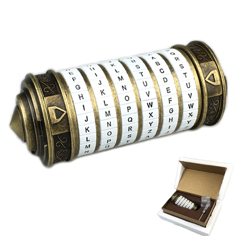 Handmade Metal Cryptex locks Leonardo da Vinci code toys