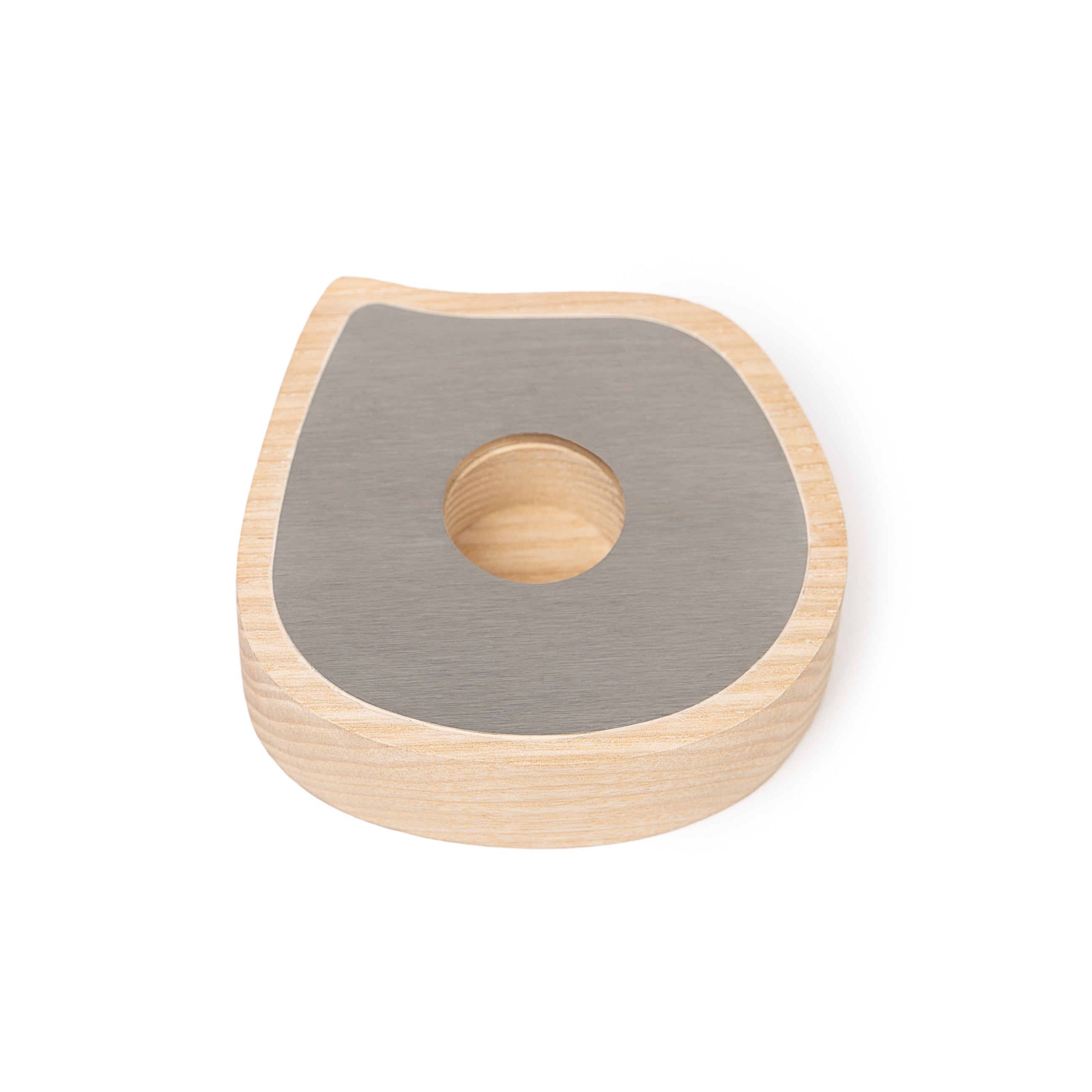 Taper candle or tealight holder | ash wood, stainless steel Secondary image