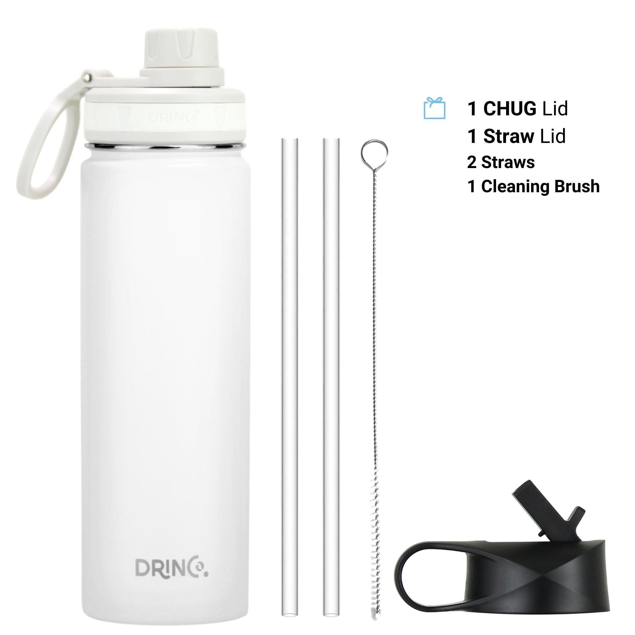 DRINCO® 22oz Stainless Steel Sport Water Bottle - Artic White Secondary image