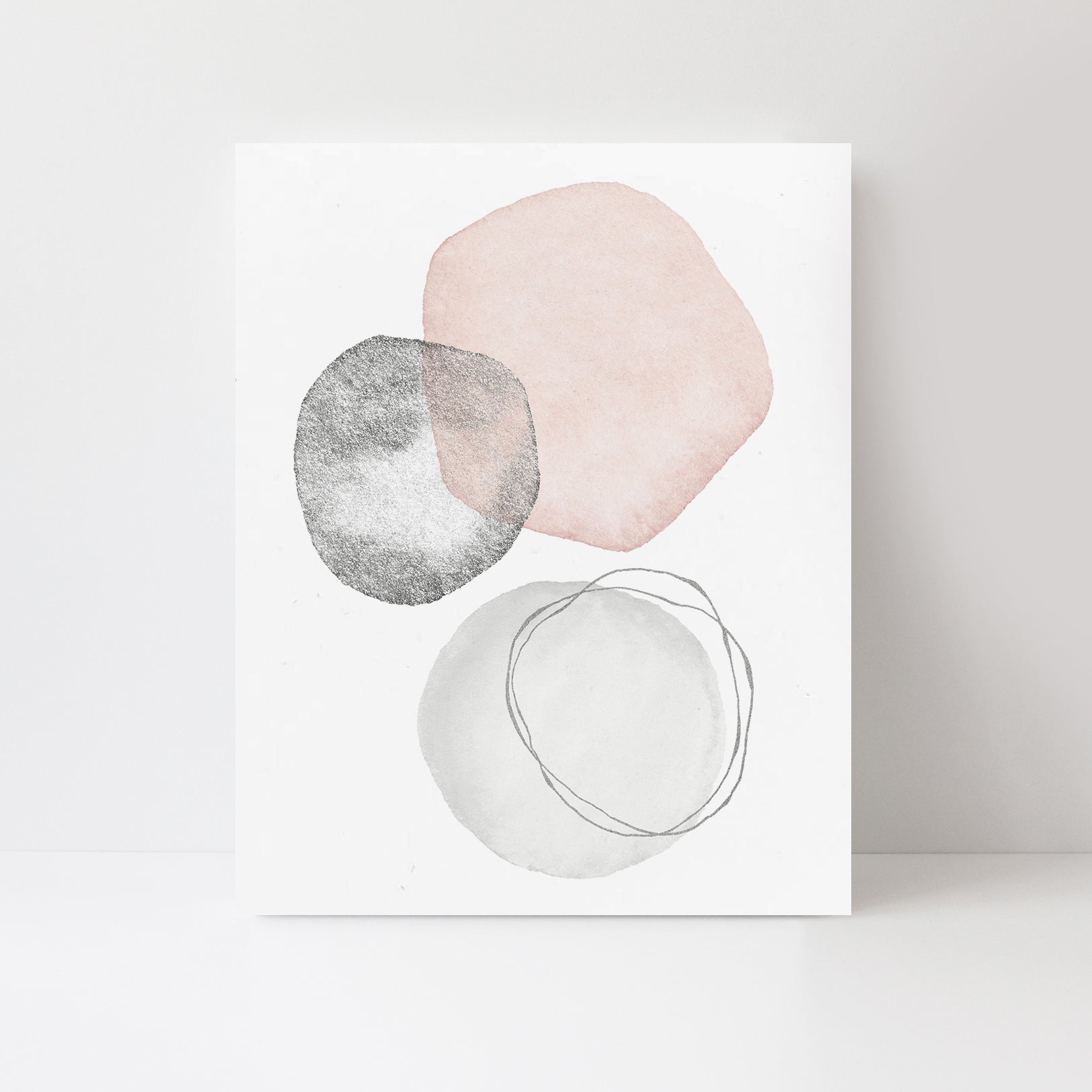 Abstract Geometric Watercolor Art Print Main image