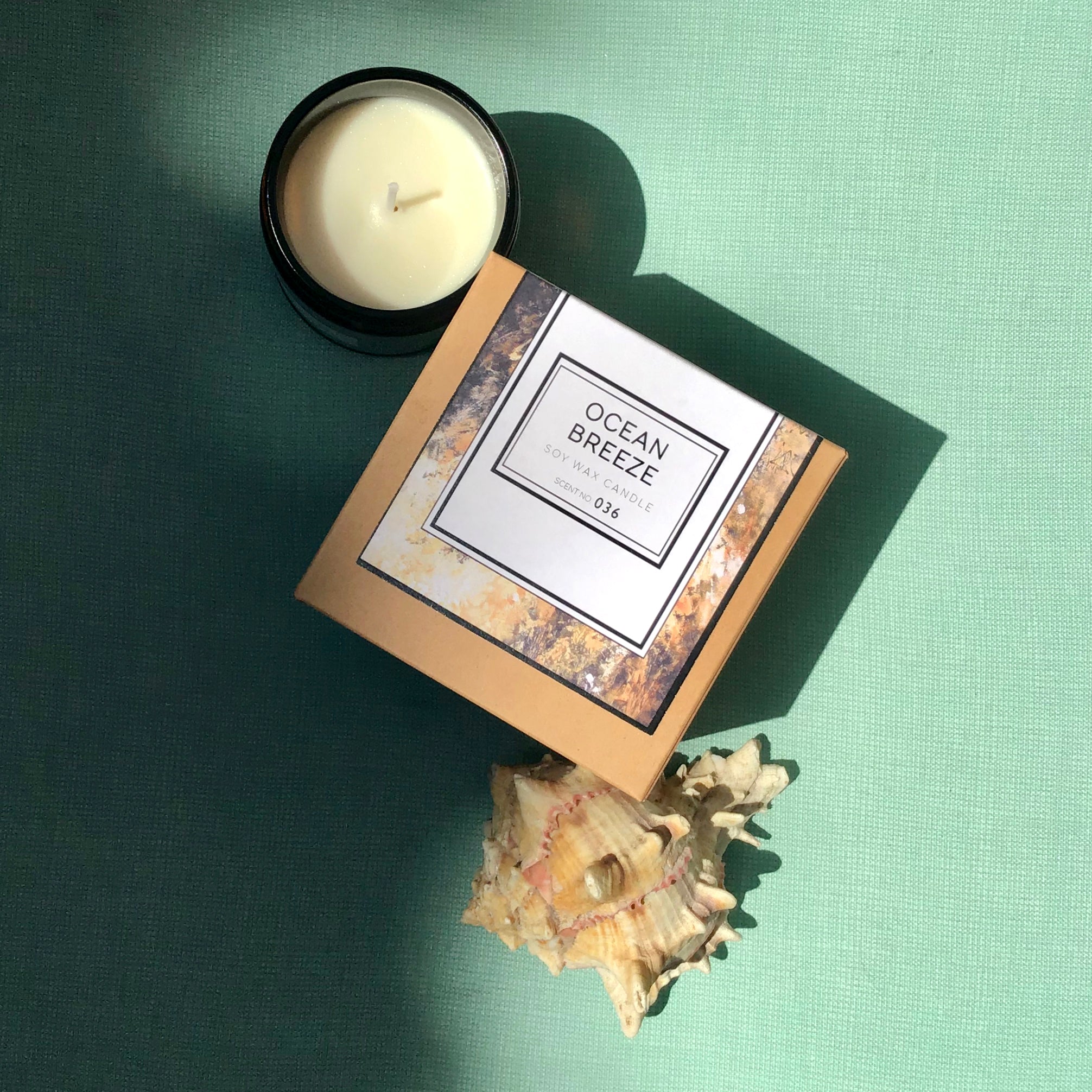 Ocean Breeze Scented Soy Wax Candle Secondary image