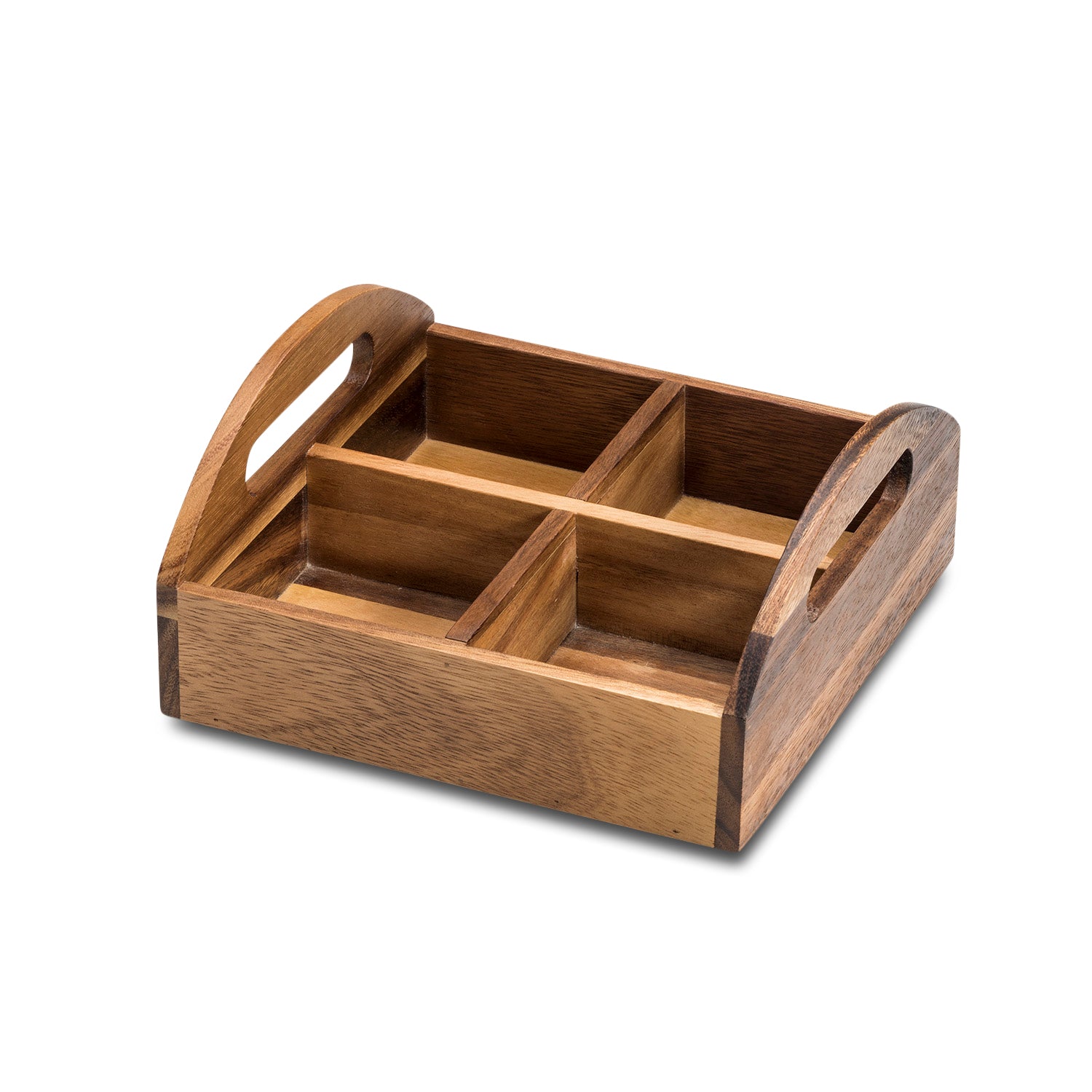 Acacia Wood 4 Compartment Snack Tray Main image