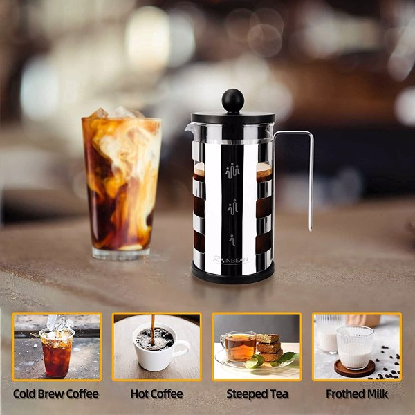 Stainless Steel 600 ml French Press Coffee Maker