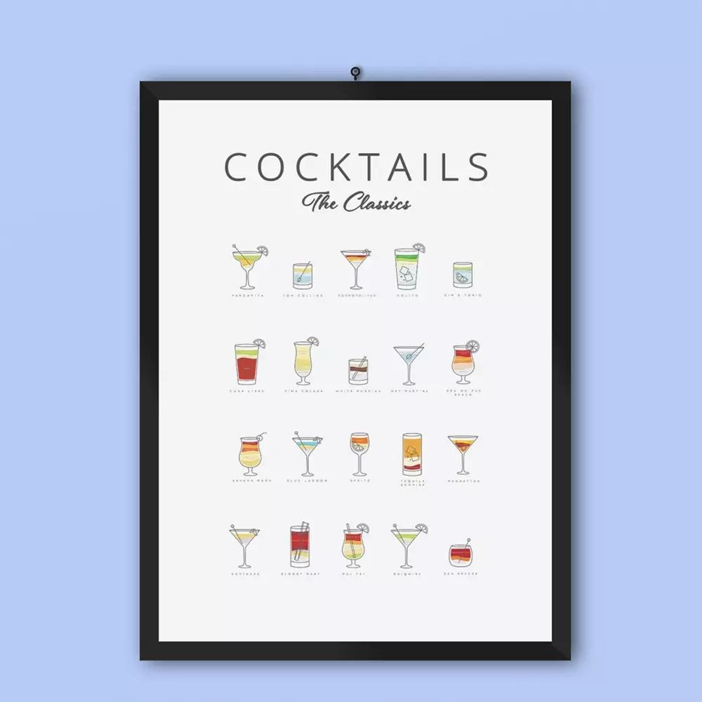 Cocktails Art Poster Decor Main image