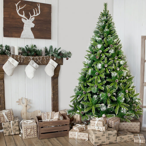 Christmas Tree Decorated with 65 Pine Cones