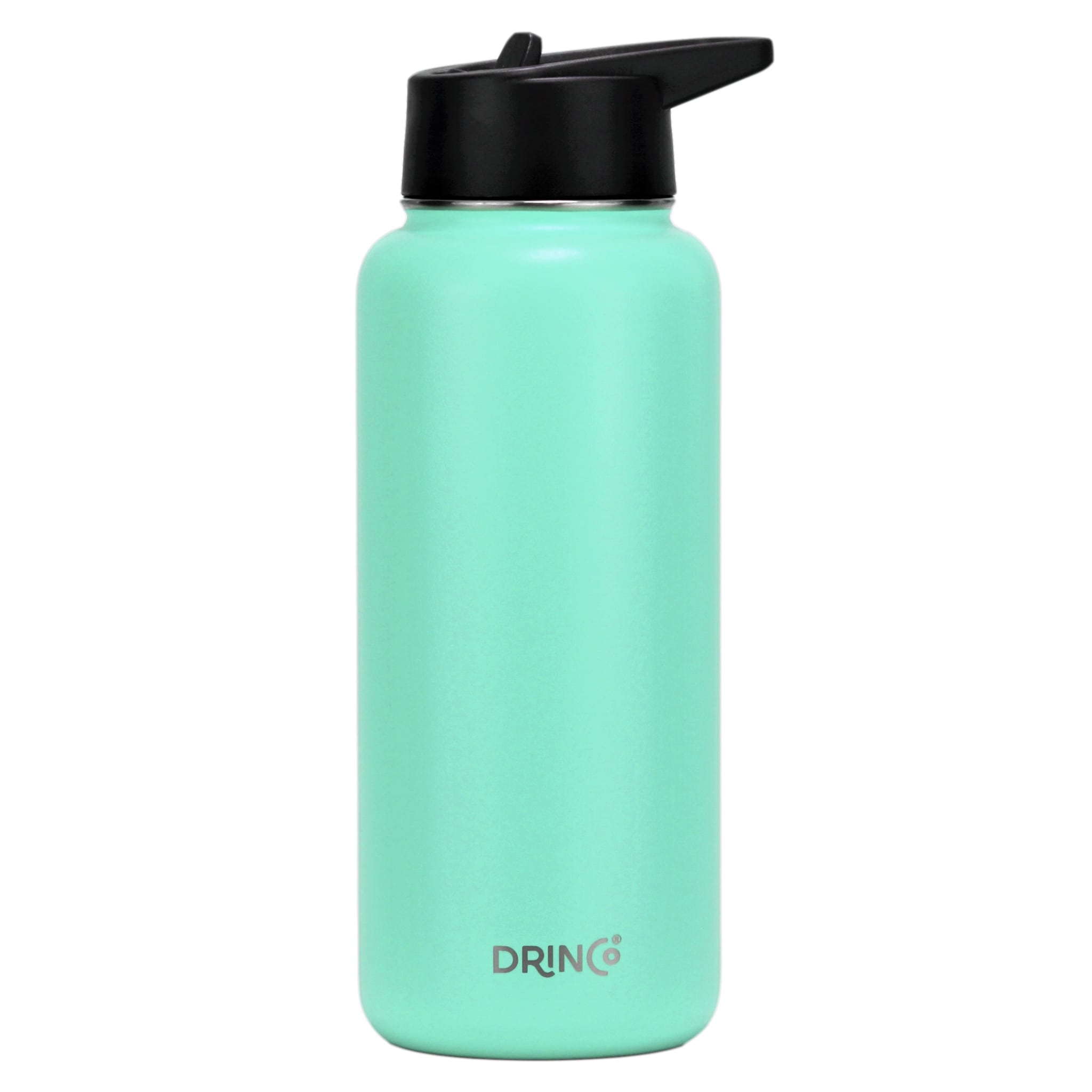 DRINCO® 32oz Stainless Steel Water Bottle (3 lids) - Teal Main image