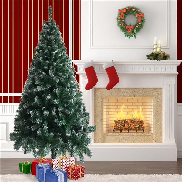 6FT Iron Leg White PVC 650 Branches Christmas Tree Main image