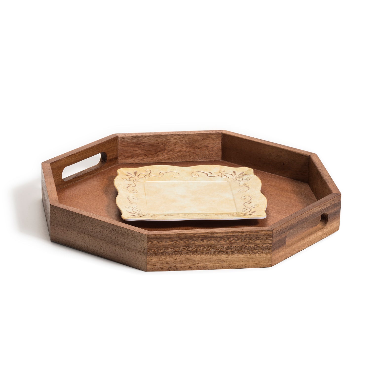 Octagon Wood Charcuterie/Serving Tray 15" Secondary image