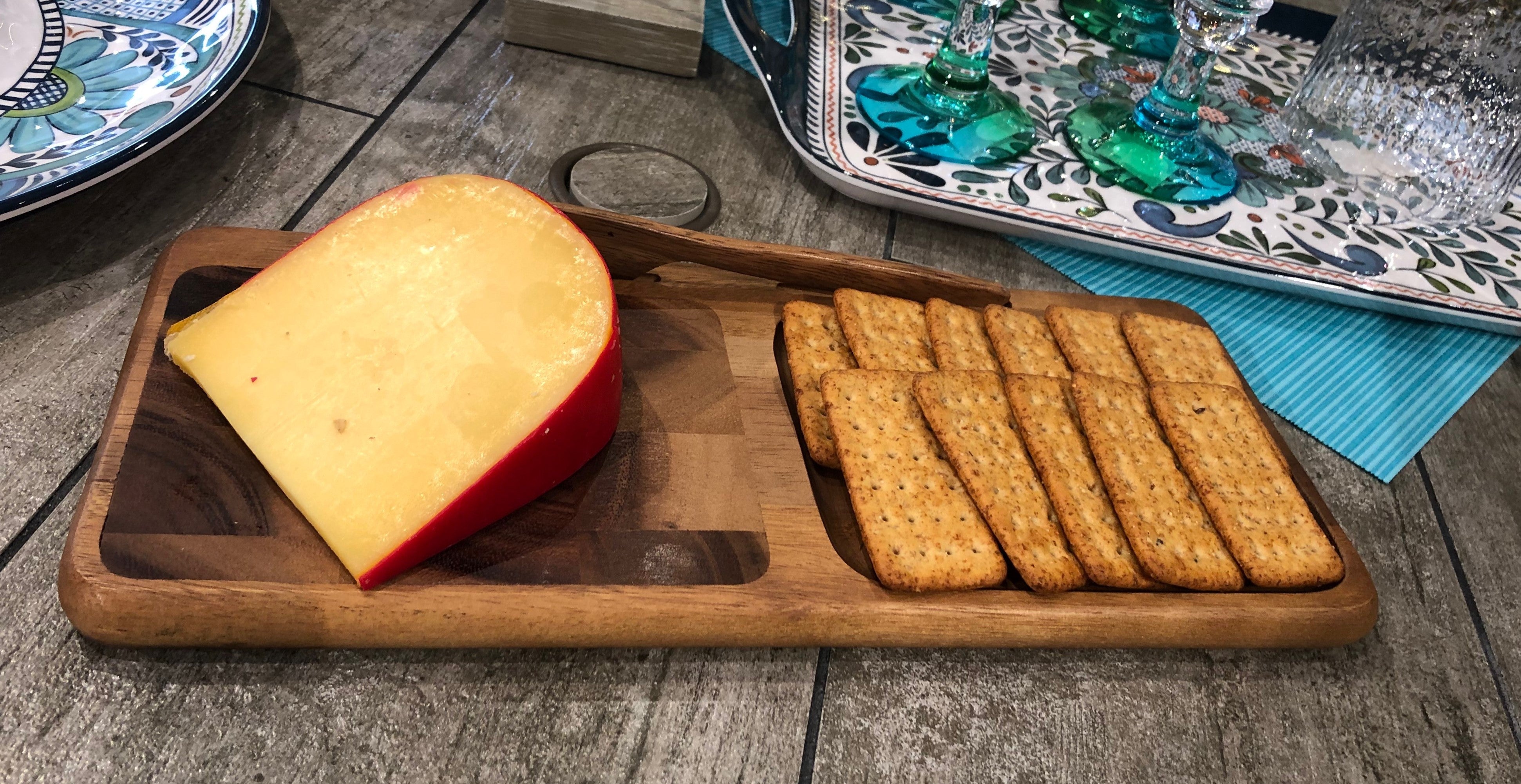 End Grain Cheese Board with Knife Secondary image