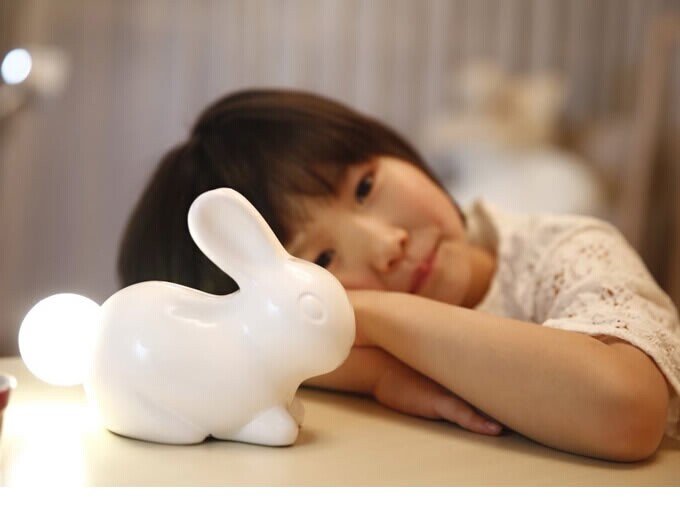 Rabbit Night Lamp With Piggy Bank