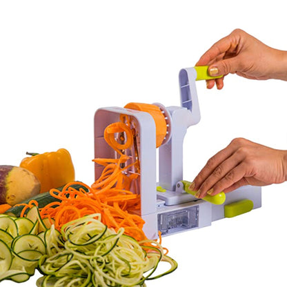 Foldable 5-Blade Spiralizer Set for Easy and Space